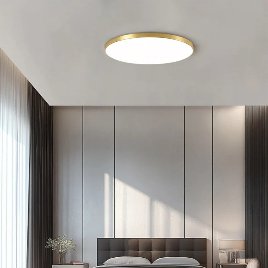 Nowoczesna Okrągła Lampa Sufitowa z Minimalistycznym Designem LED – widok produktu 18 | Nuvira Home