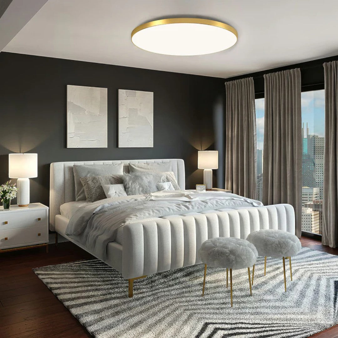 Nowoczesna Okrągła Lampa Sufitowa z Minimalistycznym Designem LED – widok produktu 19 | Nuvira Home