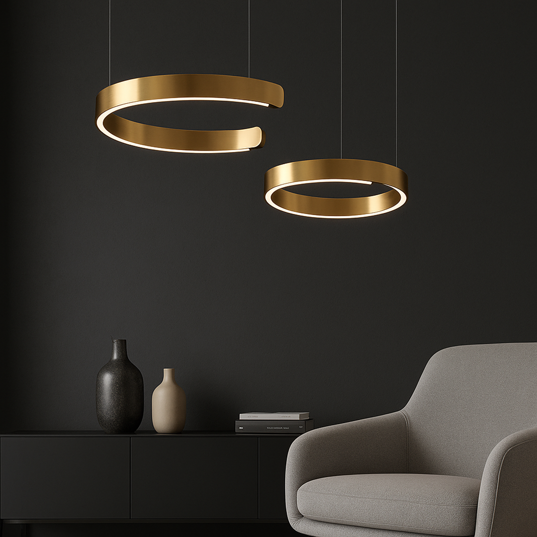 Nowoczesna Okrągła Lampa Wisząca – LED Oświetlenie – widok produktu 6 | Nuvira Home