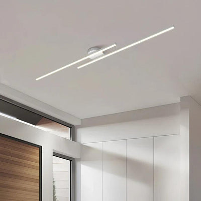 Nowoczesna Podłużna Lampa Sufitowa z Aluminium z Oświetleniem LED – widok produktu 1 | Nuvira Home