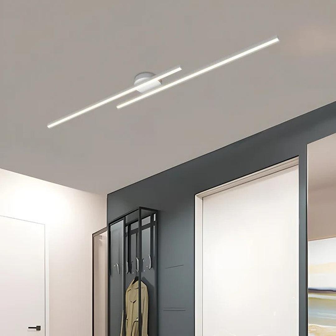 Nowoczesna Podłużna Lampa Sufitowa z Aluminium z Oświetleniem LED – widok produktu 9 | Nuvira Home
