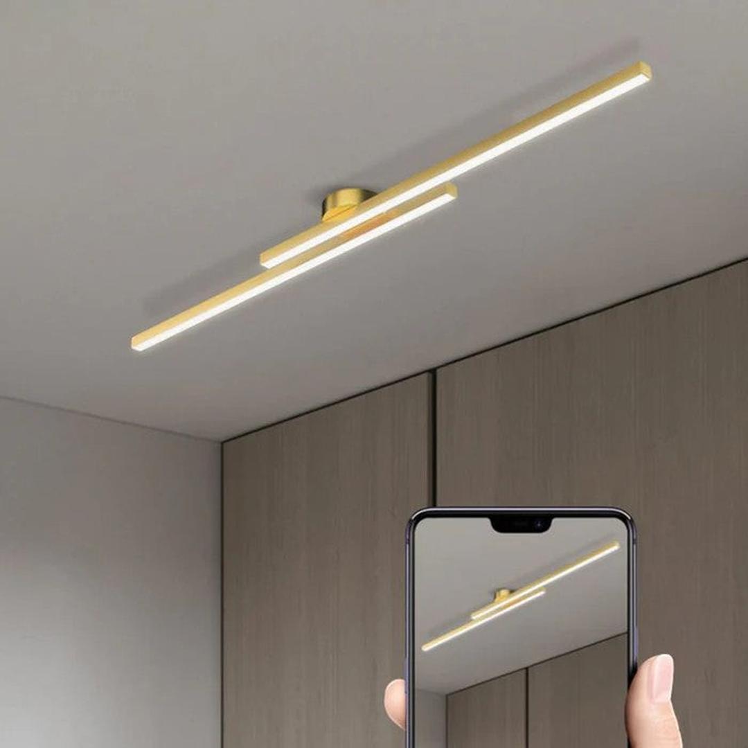 Nowoczesna Podłużna Lampa Sufitowa z Aluminium z Oświetleniem LED – widok produktu 24 | Nuvira Home