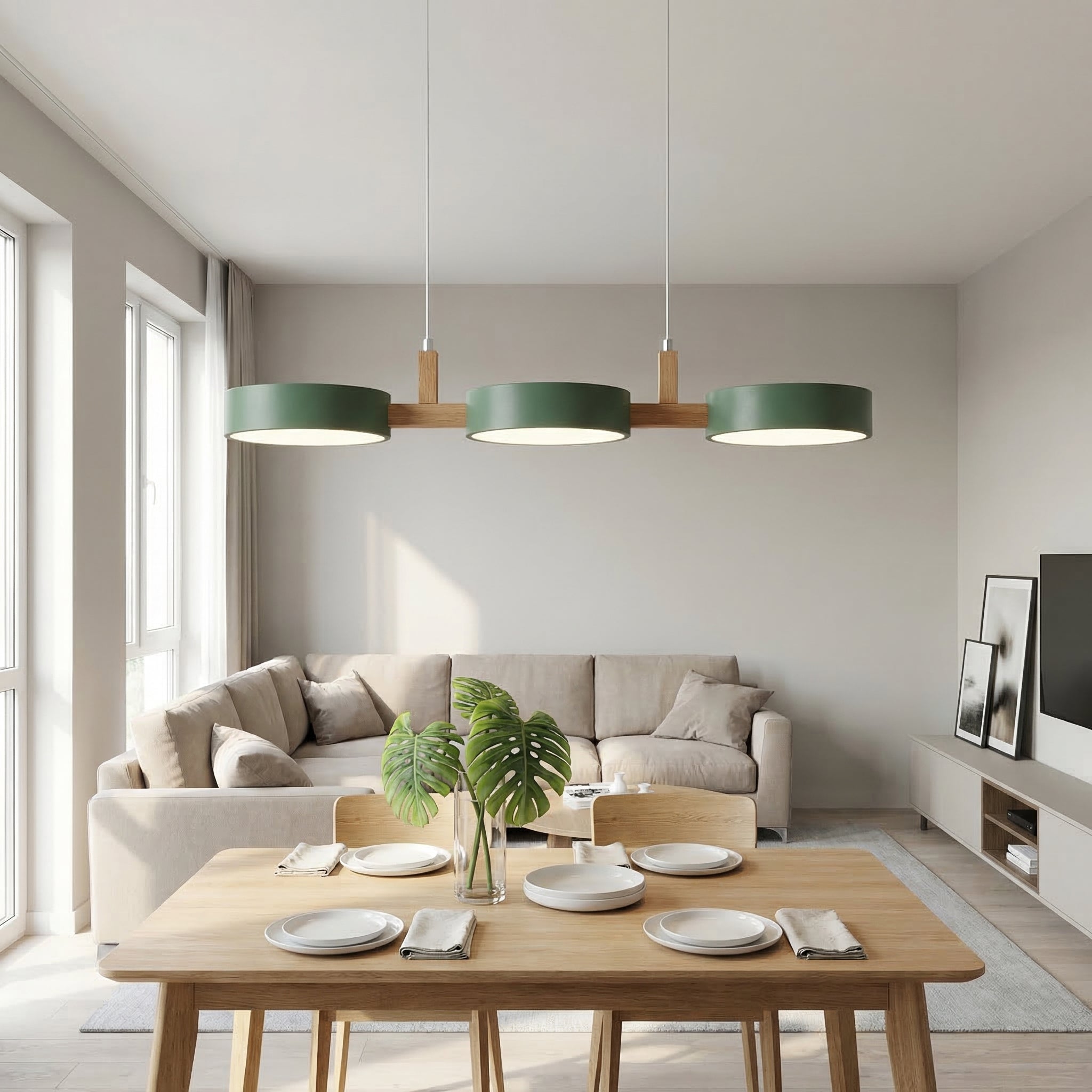 Nowoczesna Skandynawska Lampa Wisząca z Metalowymi Cylindrami i Wieloma Źródłami Światła – widok produktu 4 | Nuvira Home