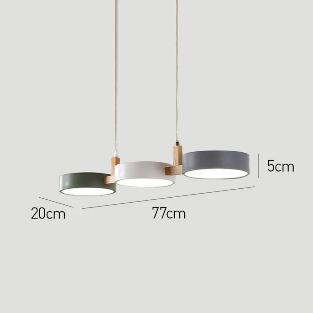 Nowoczesna Skandynawska Lampa Wisząca z Metalowymi Cylindrami i Wieloma Źródłami Światła – widok produktu 6 | Nuvira Home