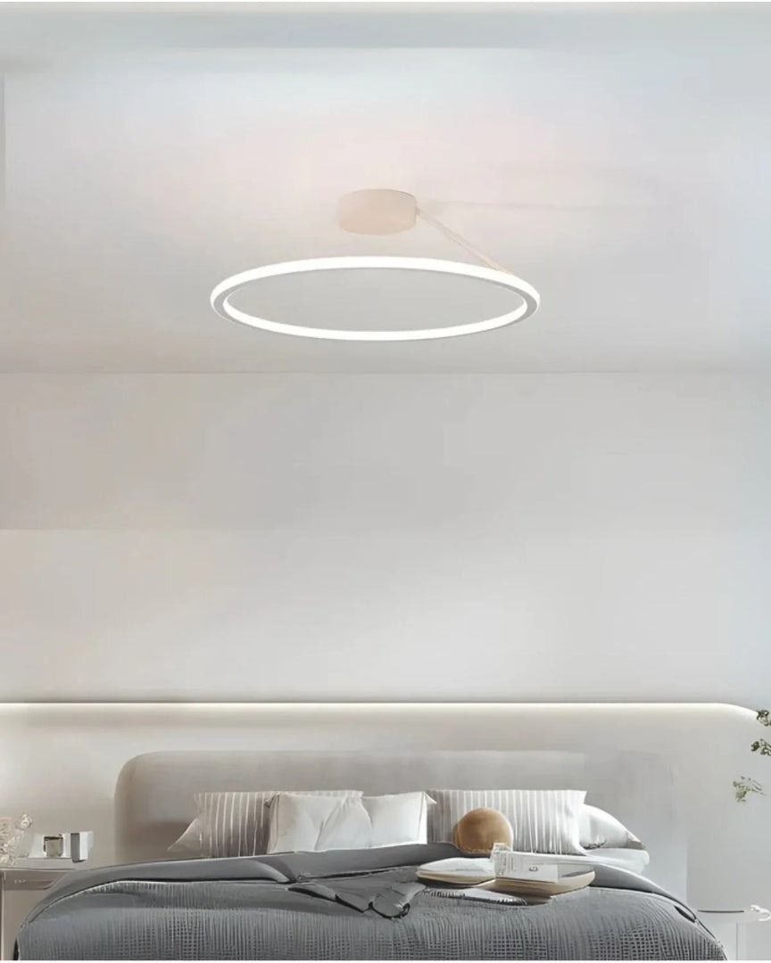 Nowoczesna sufitowa lampa LED w kształcie pierścienia – widok produktu 7 | Nuvira Home