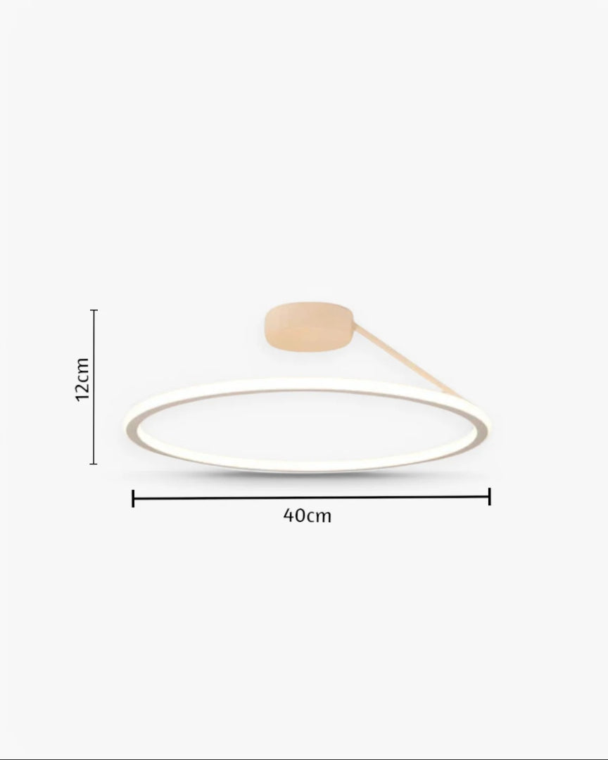Nowoczesna sufitowa lampa LED w kształcie pierścienia – widok produktu 8 | Nuvira Home