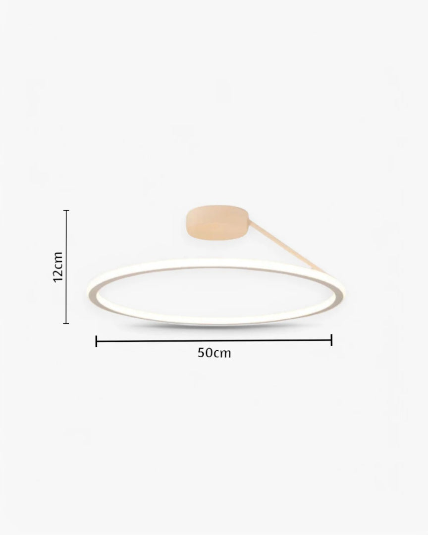 Nowoczesna sufitowa lampa LED w kształcie pierścienia – widok produktu 9 | Nuvira Home