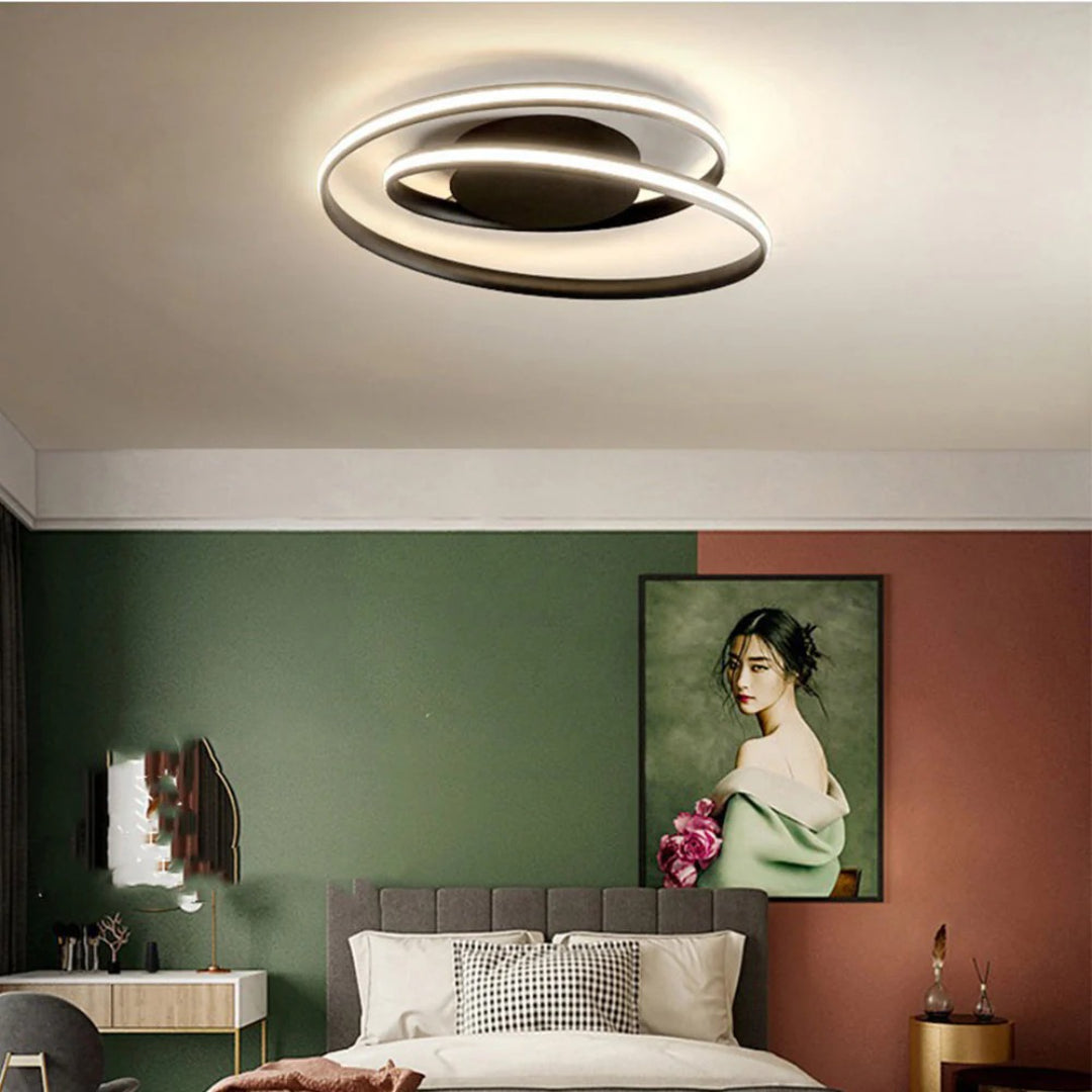 Nowoczesna sufitowa lampa pierścieniowa z żelaza – widok produktu 9 | Nuvira Home
