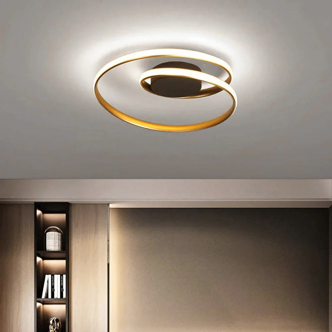 Nowoczesna sufitowa lampa pierścieniowa z żelaza – widok produktu 13 | Nuvira Home