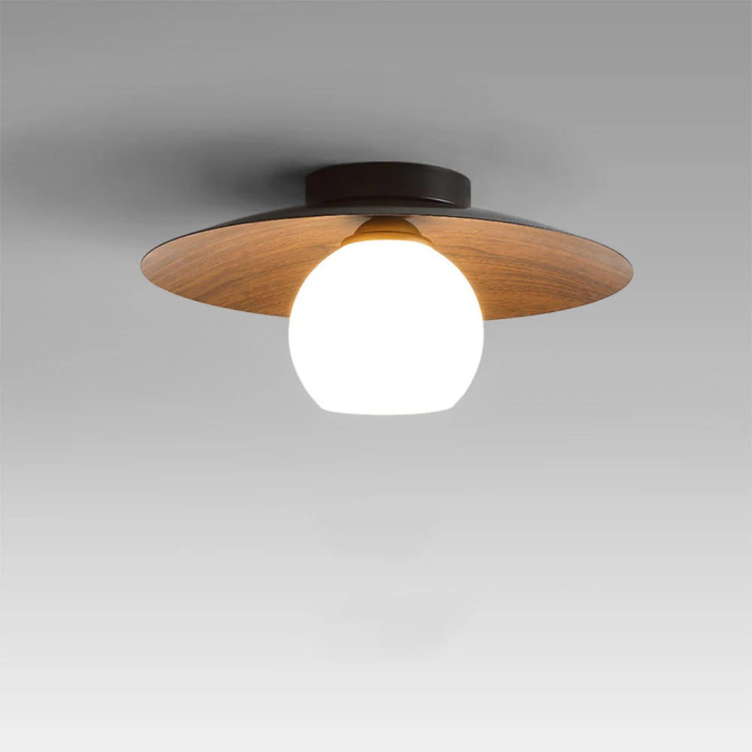 Nowoczesna sufitowa lampa z kulą szklaną – widok produktu 17 | Nuvira Home
