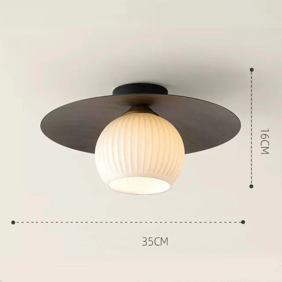 Nowoczesna sufitowa lampa z kulą szklaną – widok produktu 19 | Nuvira Home