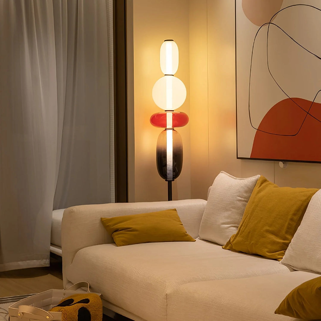Nowoczesna szklana lampa podłogowa – widok produktu 4 | Nuvira Home