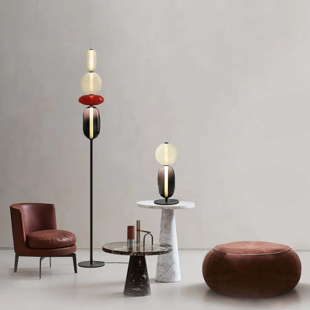 Nowoczesna szklana lampa podłogowa – widok produktu 12 | Nuvira Home