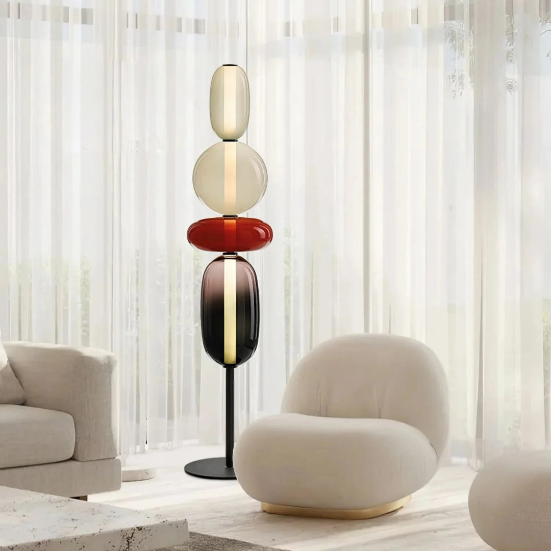 Nowoczesna szklana lampa podłogowa – widok produktu 24 | Nuvira Home