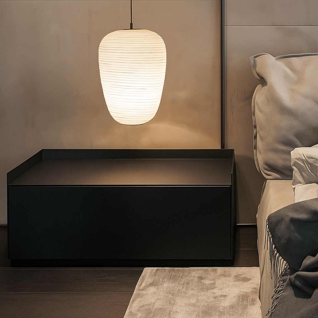 Nowoczesna szklana lampa stołowa – Miękkie światło – widok produktu 5 | Nuvira Home
