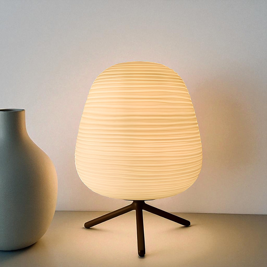 Nowoczesna szklana lampa stołowa – Miękkie światło – widok produktu 7 | Nuvira Home