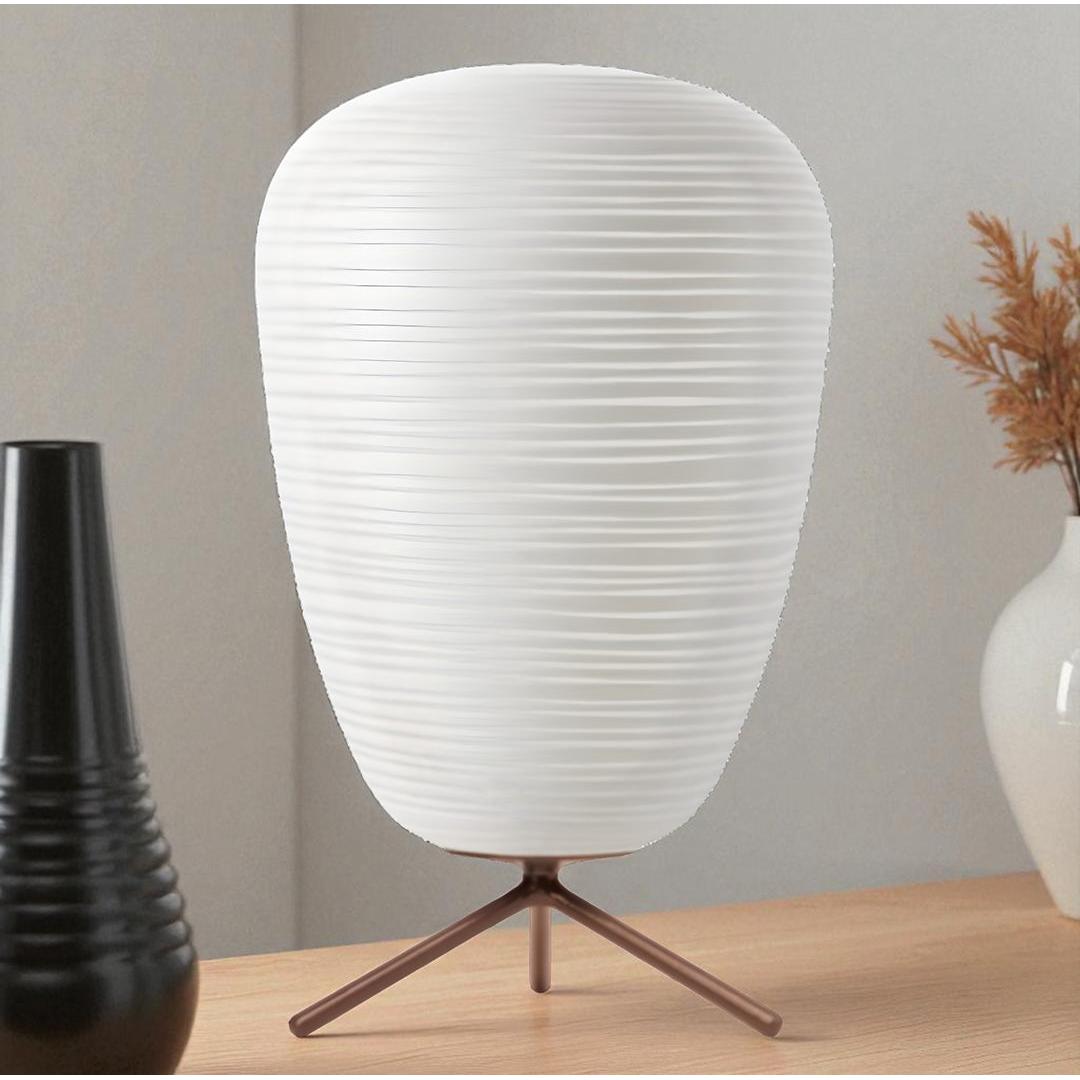 Nowoczesna szklana lampa stołowa – Miękkie światło – widok produktu 10 | Nuvira Home