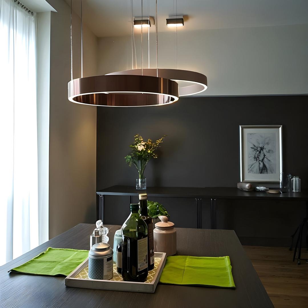 Nowoczesne Okrągłe Lampy Wiszące LED – Współczesny Design – widok produktu 1 | Nuvira Home