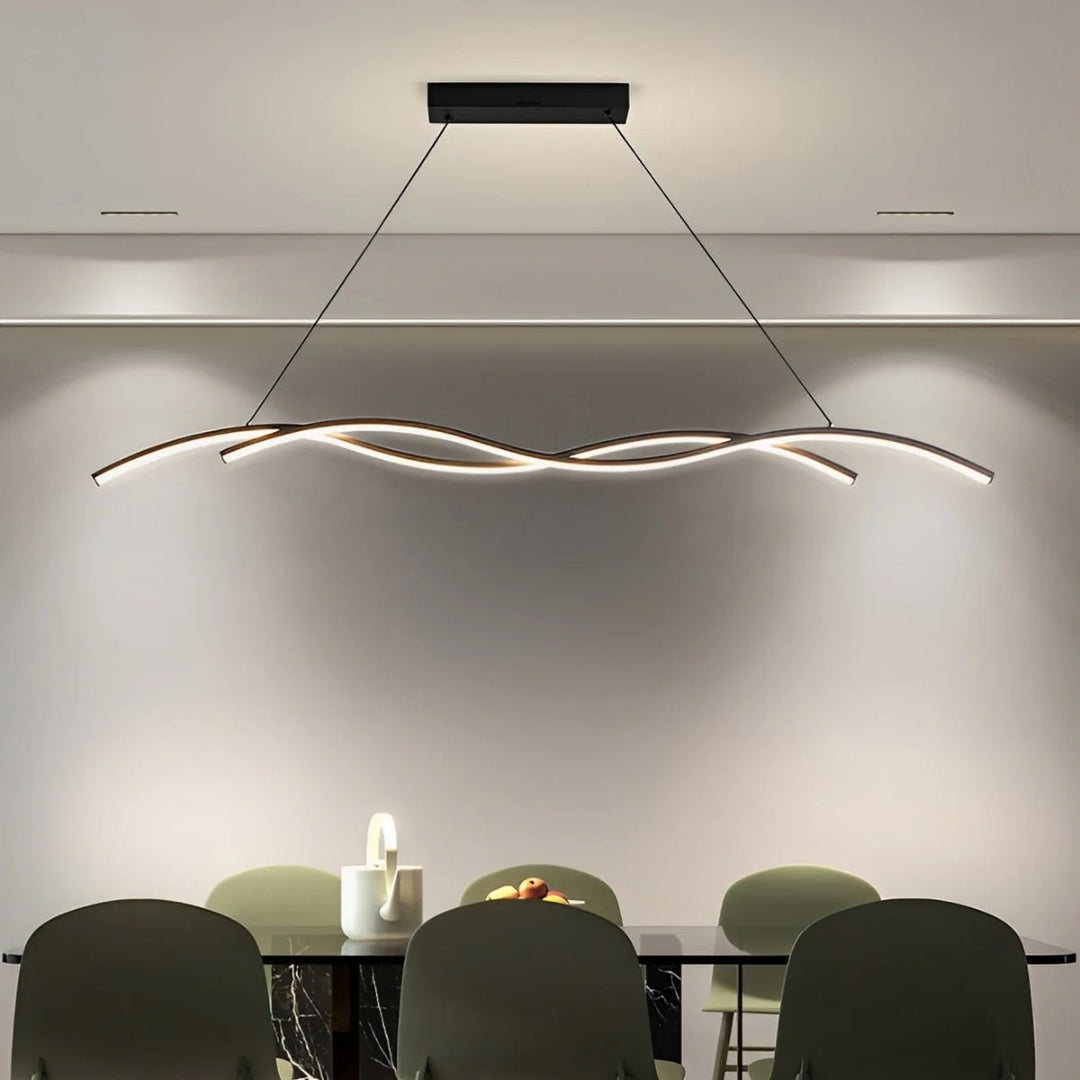 Nowoczesny falisty żyrandol LED – widok produktu 1 | Nuvira Home