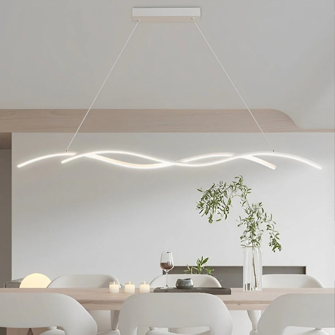 Nowoczesny falisty żyrandol LED – widok produktu 2 | Nuvira Home