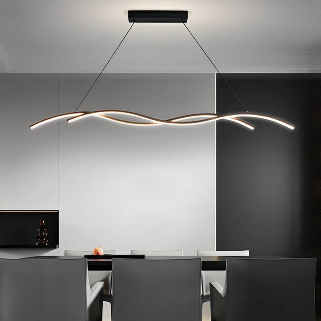 Nowoczesny falisty żyrandol LED – widok produktu 3 | Nuvira Home
