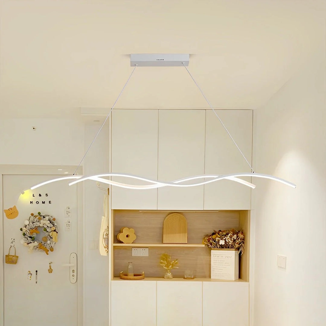 Nowoczesny falisty żyrandol LED – widok produktu 4 | Nuvira Home