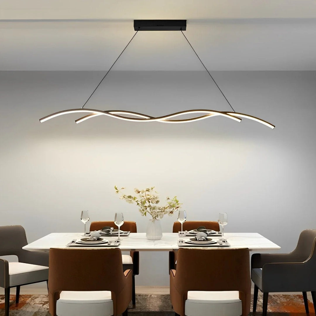 Nowoczesny falisty żyrandol LED – widok produktu 7 | Nuvira Home