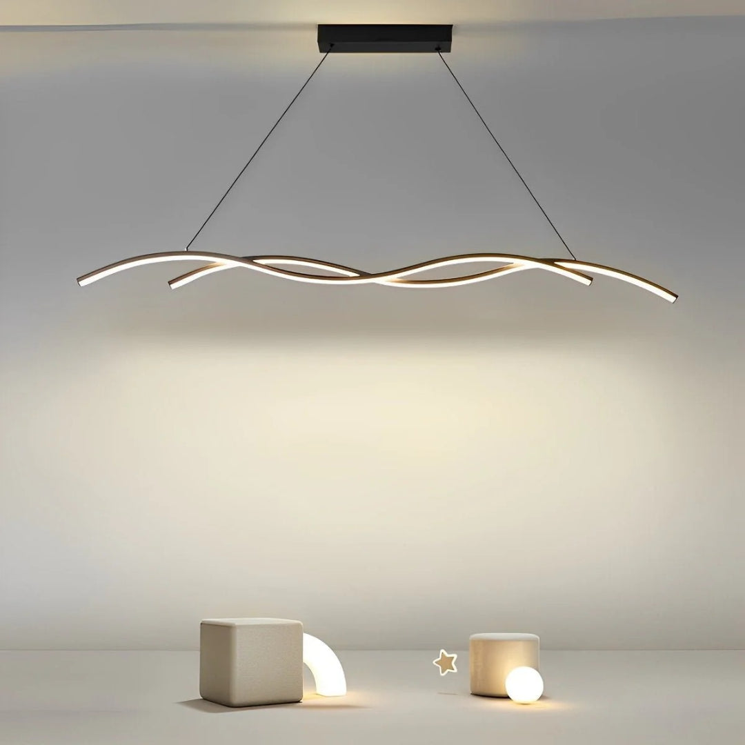 Nowoczesny falisty żyrandol LED – widok produktu 8 | Nuvira Home