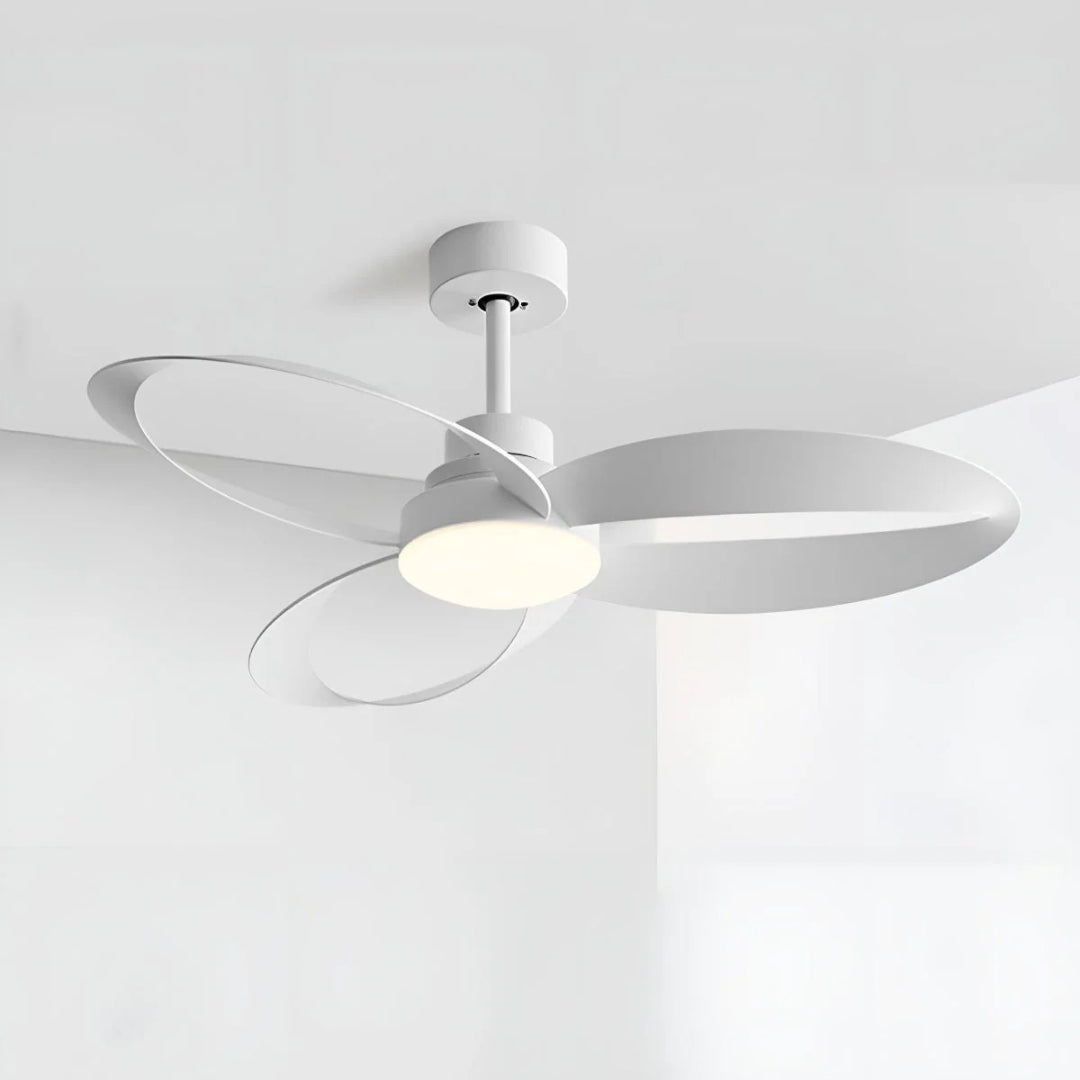 Nowoczesny geometryczny wentylator sufitowy LED – widok produktu 5 | Nuvira Home