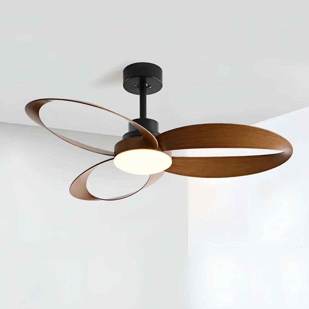 Nowoczesny geometryczny wentylator sufitowy LED – widok produktu 7 | Nuvira Home
