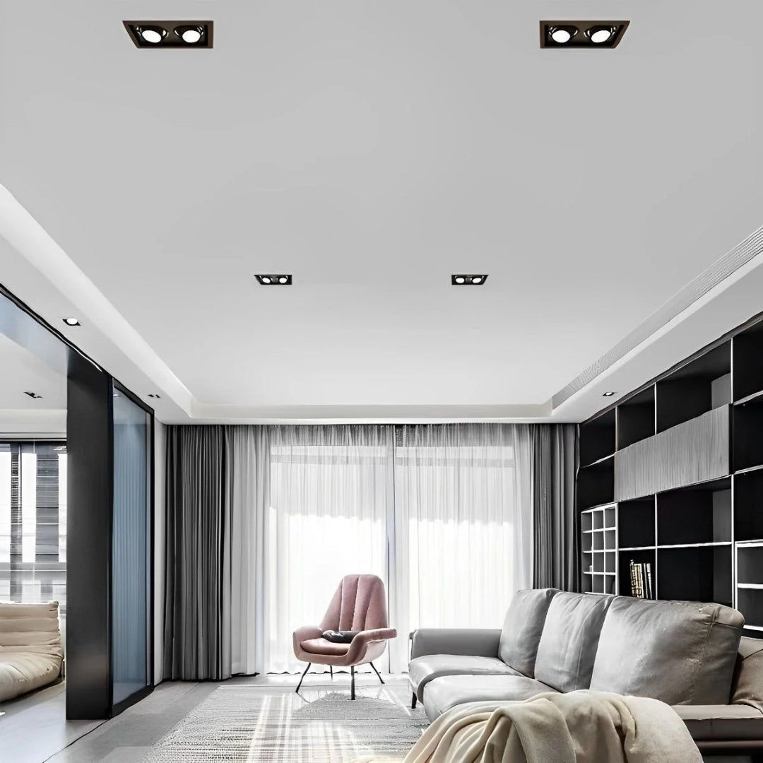 Nowoczesny regulowany wpuszczany reflektor LED – widok produktu 2 | Nuvira Home