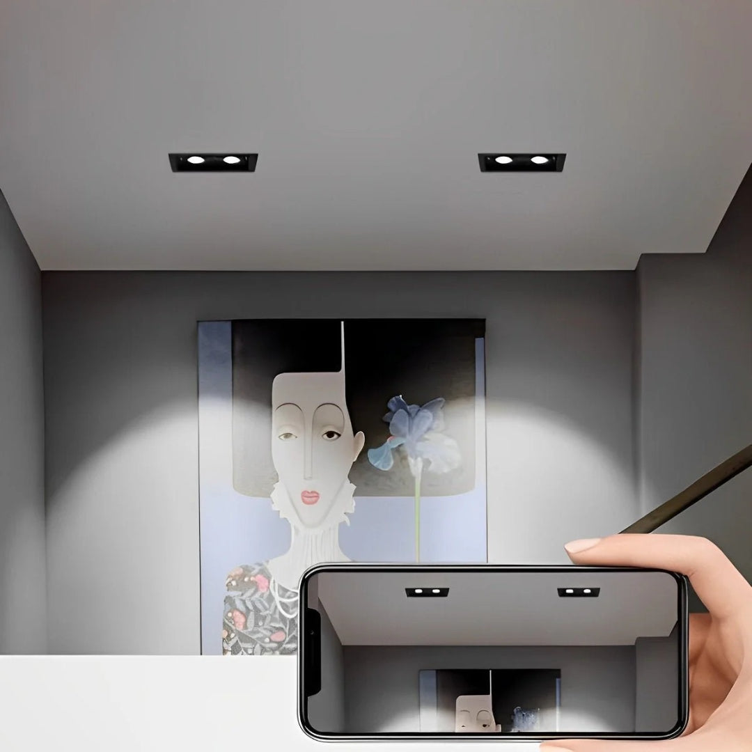 Nowoczesny regulowany wpuszczany reflektor LED – widok produktu 3 | Nuvira Home