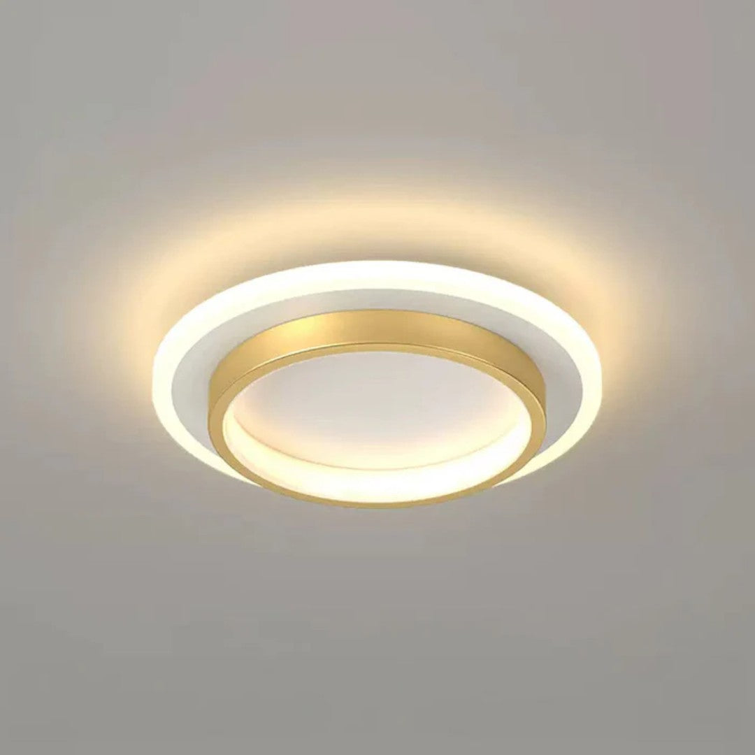 Okrągła Lampa Sufitowa LED do Przedpokoju z Metalu i Akrylu – widok produktu 4 | Nuvira Home