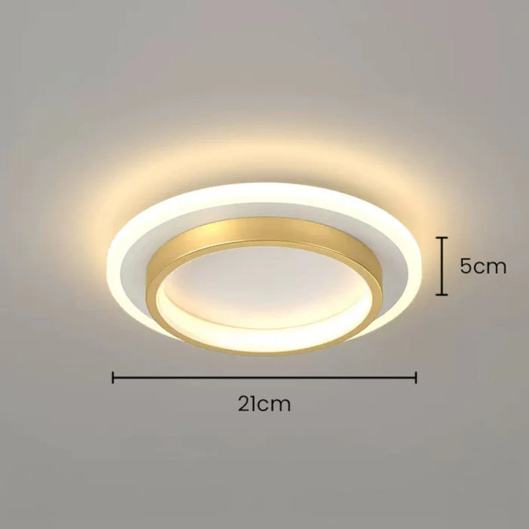 Okrągła Lampa Sufitowa LED do Przedpokoju z Metalu i Akrylu – widok produktu 10 | Nuvira Home