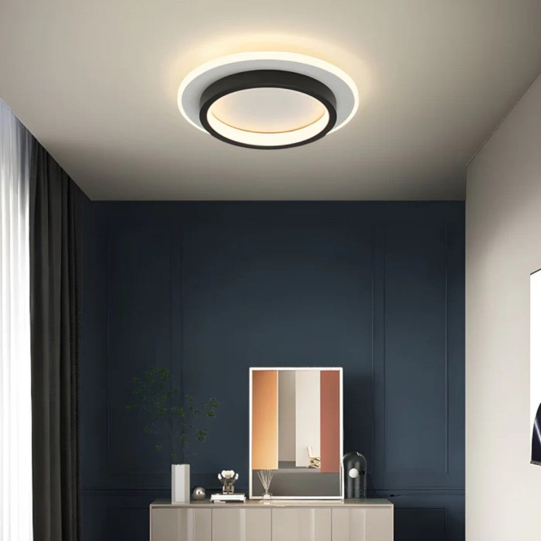 Okrągła Lampa Sufitowa LED do Przedpokoju z Metalu i Akrylu – widok produktu 16 | Nuvira Home