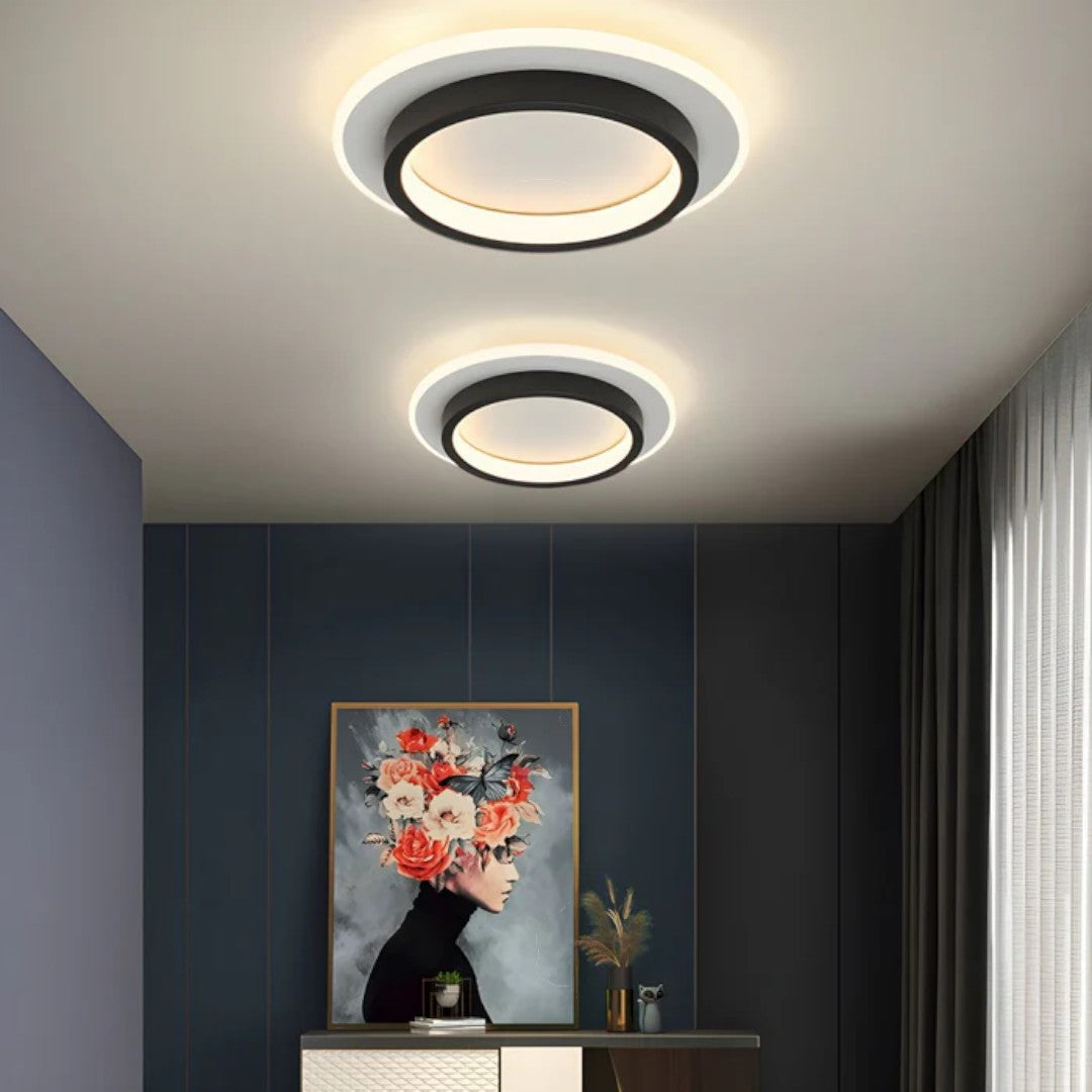 Okrągła Lampa Sufitowa LED do Przedpokoju z Metalu i Akrylu – widok produktu 18 | Nuvira Home