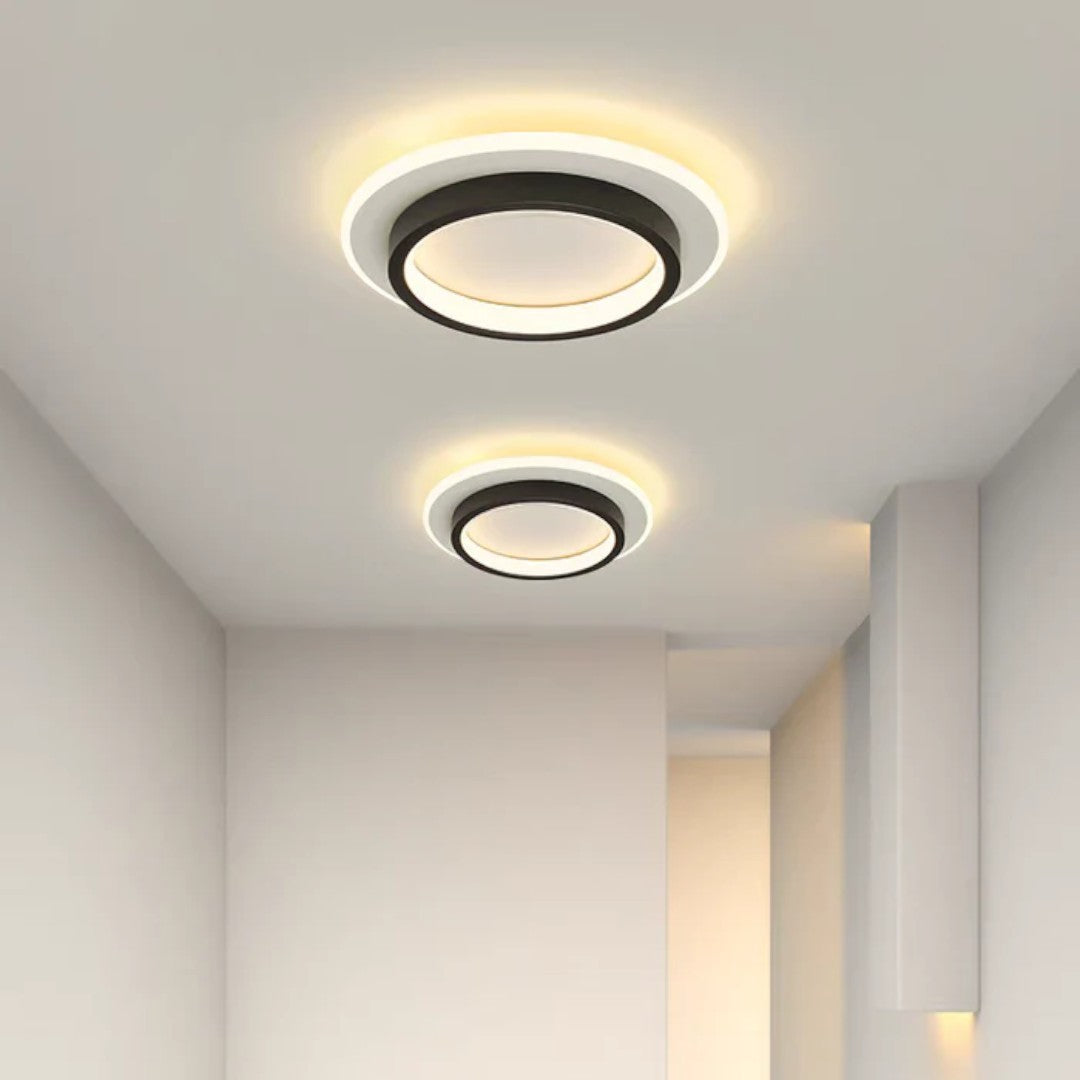 Okrągła Lampa Sufitowa LED do Przedpokoju z Metalu i Akrylu – widok produktu 22 | Nuvira Home