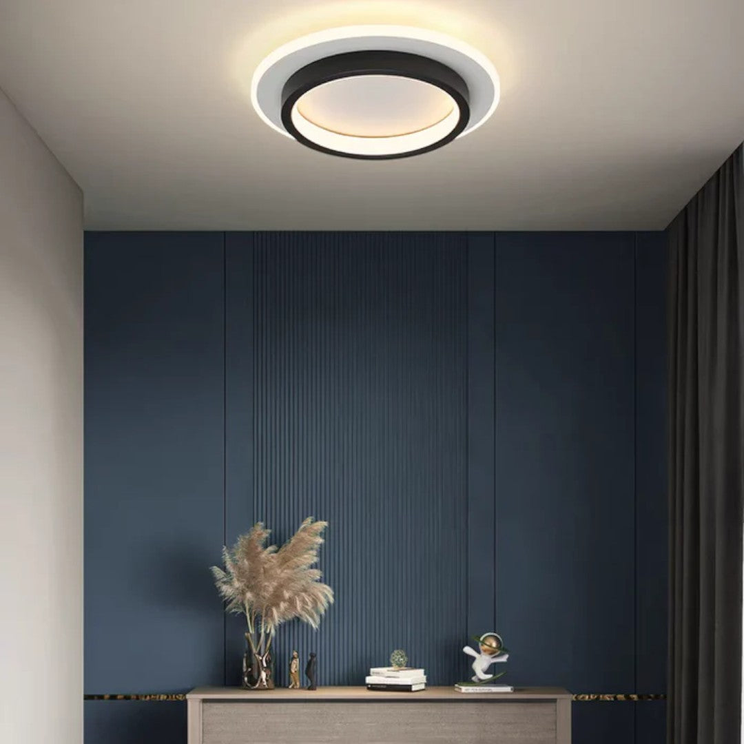Okrągła Lampa Sufitowa LED do Przedpokoju z Metalu i Akrylu – widok produktu 24 | Nuvira Home