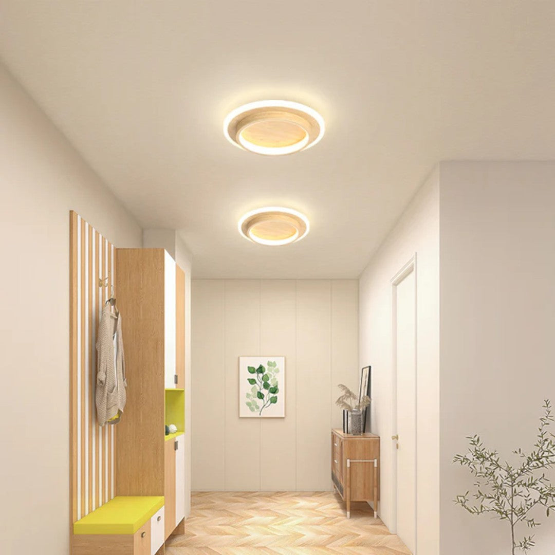 Okrągła Lampa Sufitowa LED do Przedpokoju z Metalu i Akrylu – widok produktu 25 | Nuvira Home
