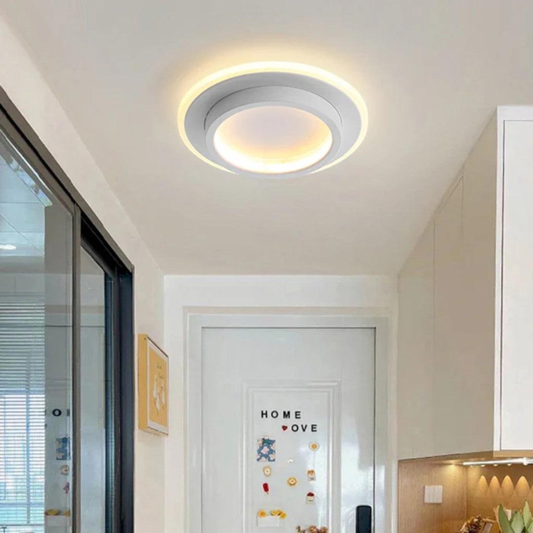 Okrągła Lampa Sufitowa LED do Przedpokoju z Metalu i Akrylu – widok produktu 27 | Nuvira Home