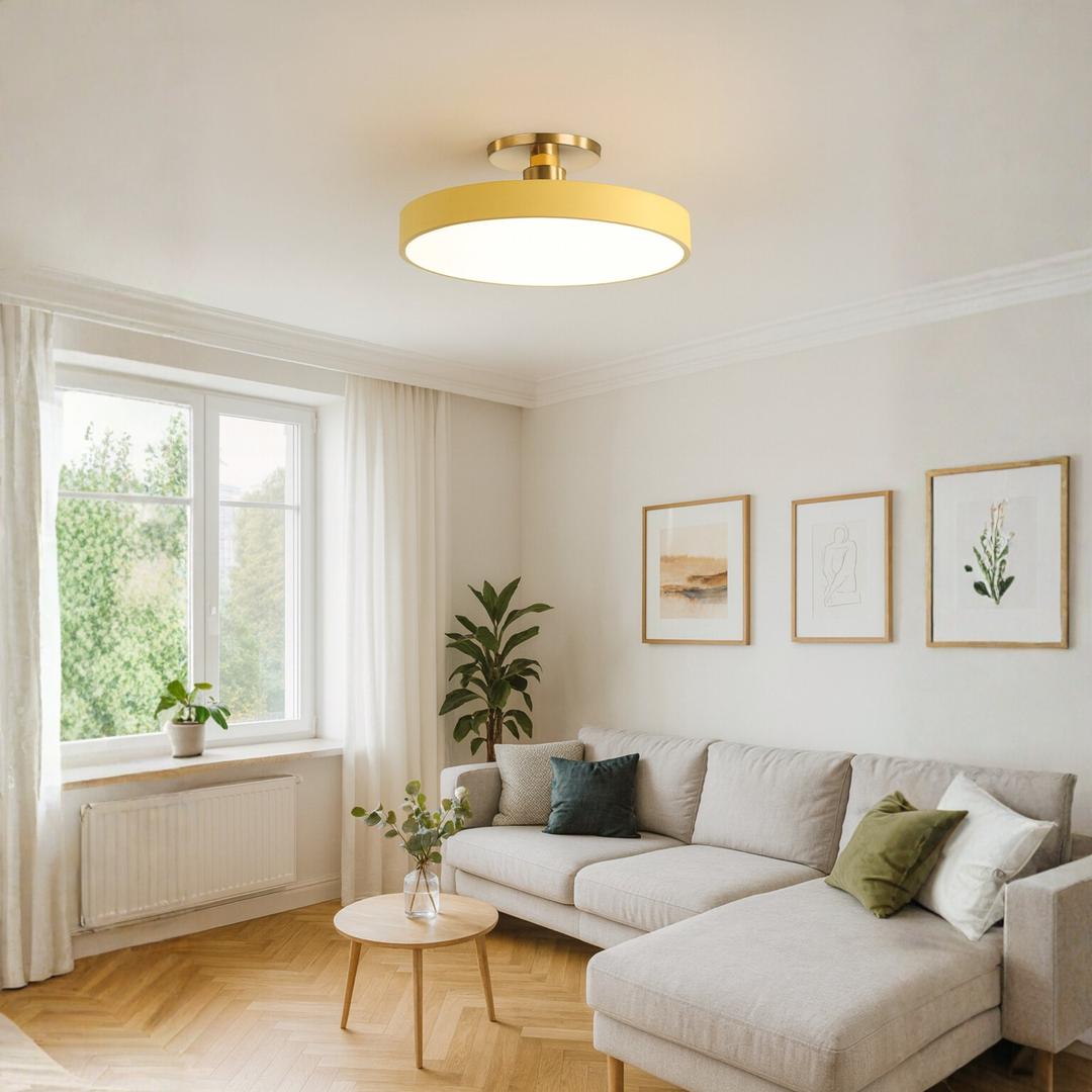 Okrągła Lampa Sufitowa LED – Nowoczesne Wnętrza – widok produktu 1 | Nuvira Home