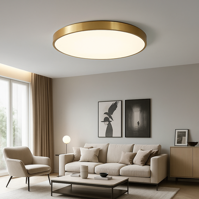 Okrągła lampa sufitowa LED w nowoczesnym stylu – widok produktu 1 | Nuvira Home