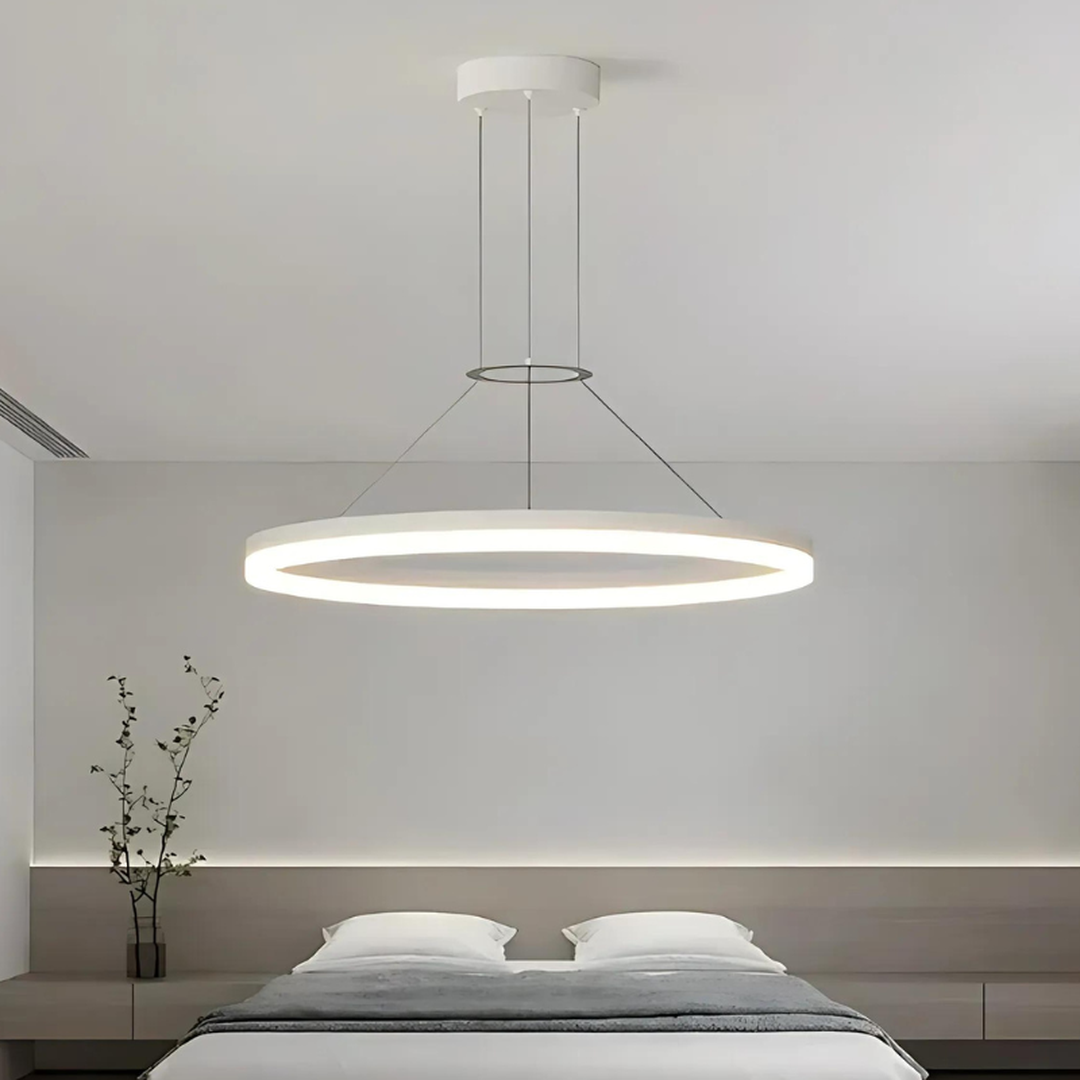 Okrągła Lampa Wisząca LED – Nowoczesne Oświetlenie Designerskie – widok produktu 1 | Nuvira Home