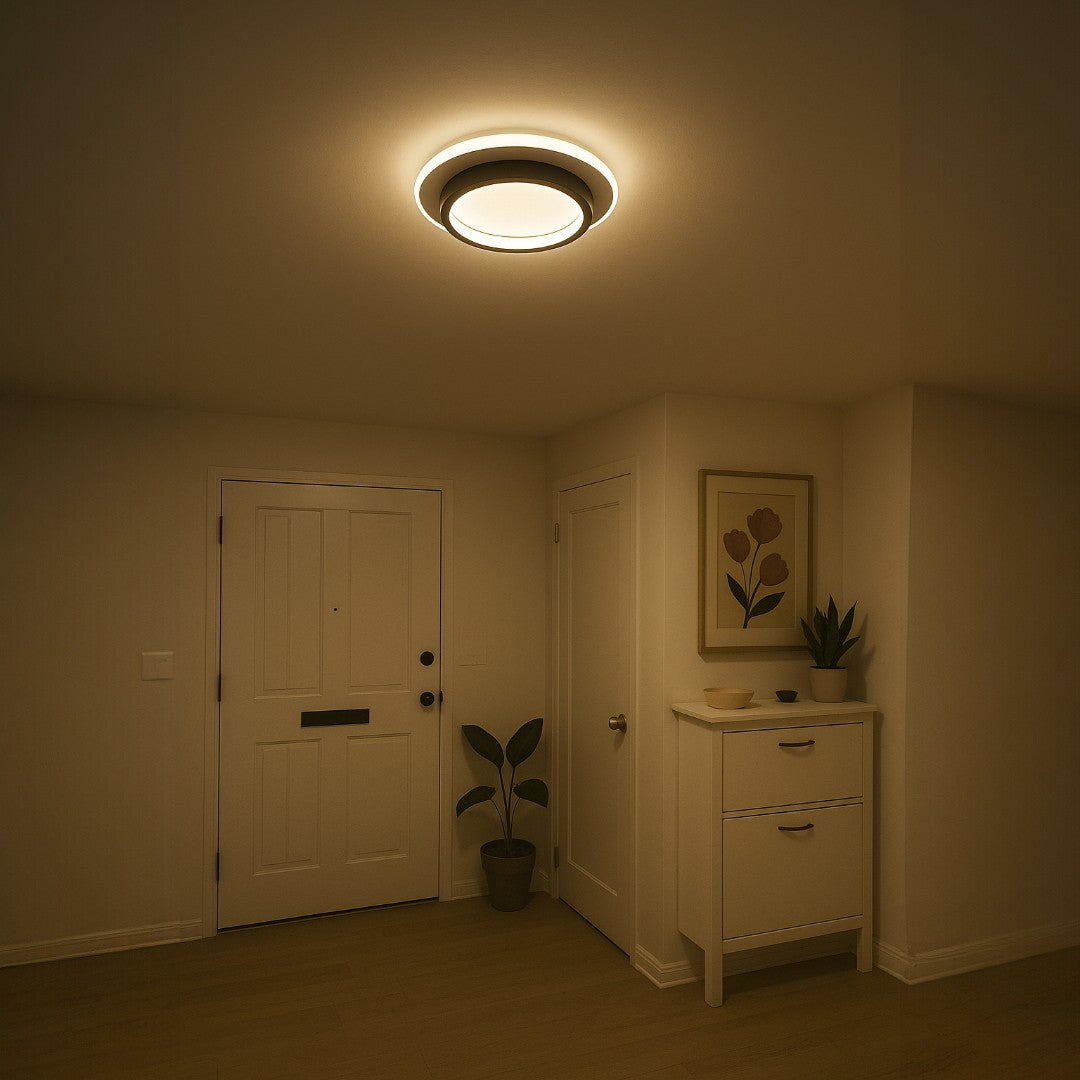 Okrągła Natynkowa Lampa Sufitowa LED – Regulowane Oświetlenie – widok produktu 1 | Nuvira Home