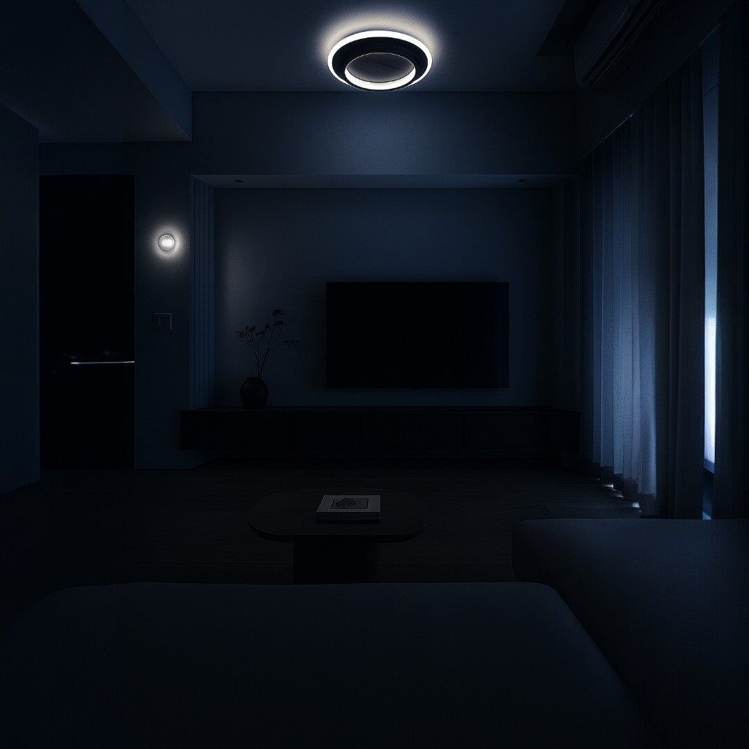 Okrągła Natynkowa Lampa Sufitowa LED – Regulowane Oświetlenie – widok produktu 8 | Nuvira Home