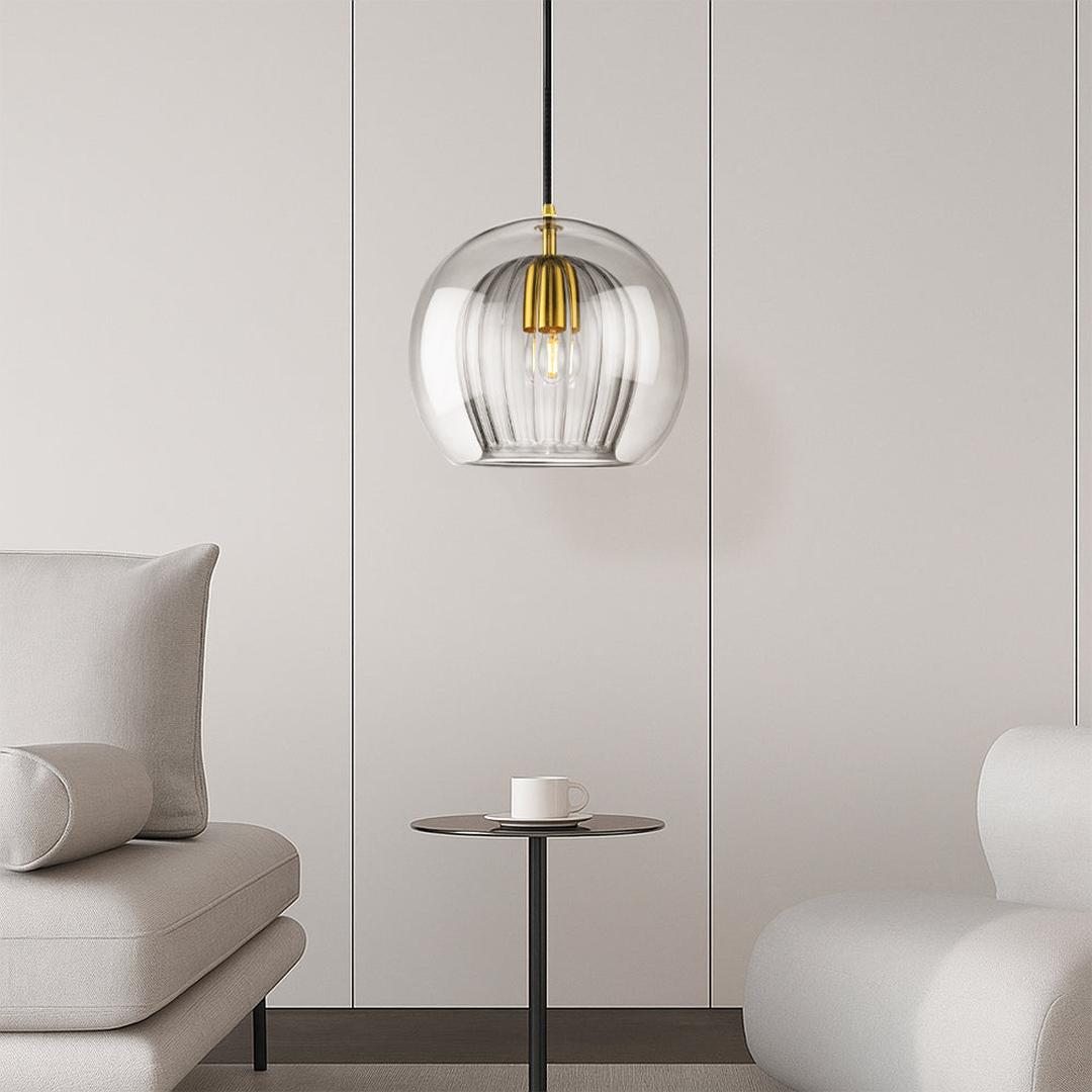 Okrągła Szklana Lampa Wisząca Do Kuchni – widok produktu 4 | Nuvira Home