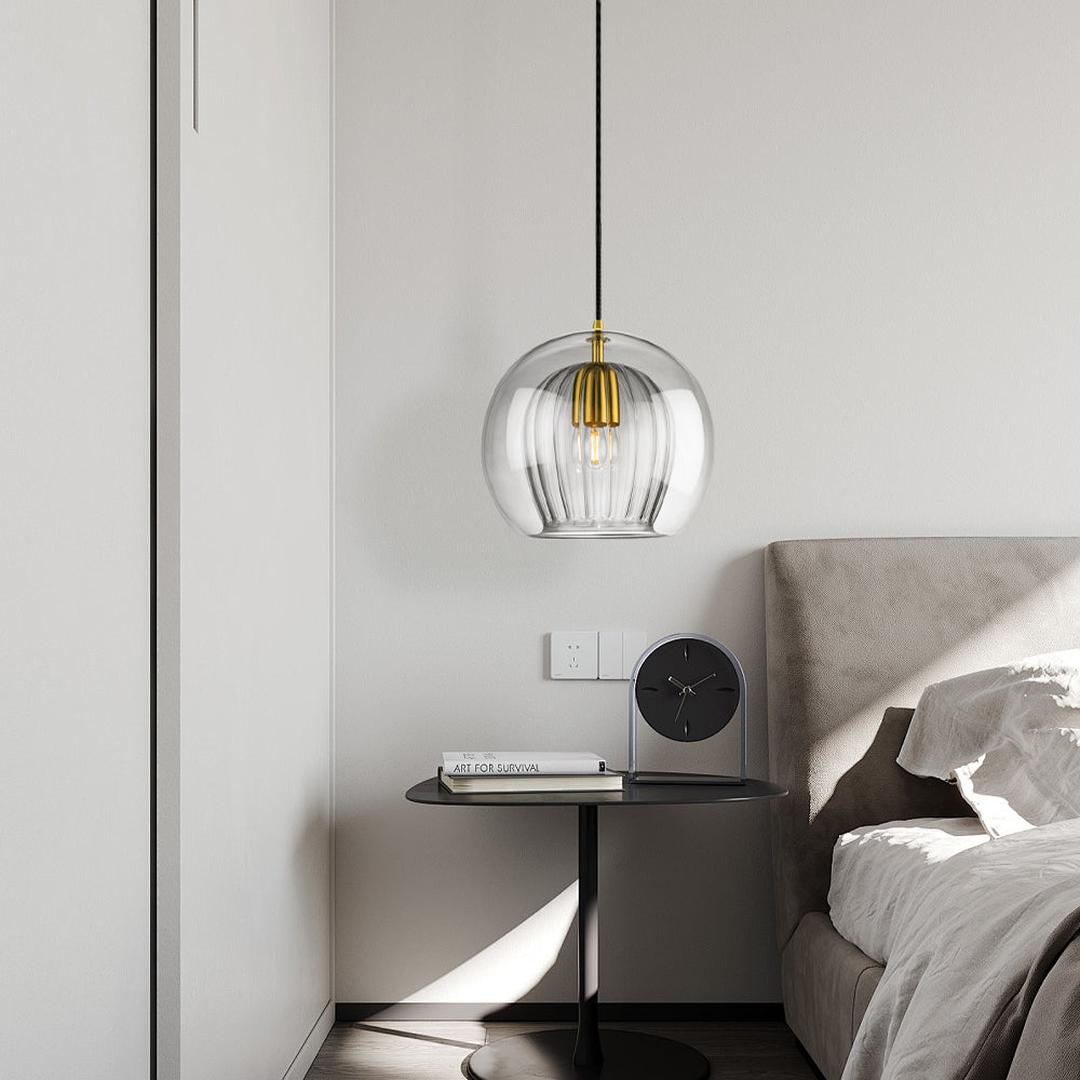 Okrągła Szklana Lampa Wisząca Do Kuchni – widok produktu 5 | Nuvira Home
