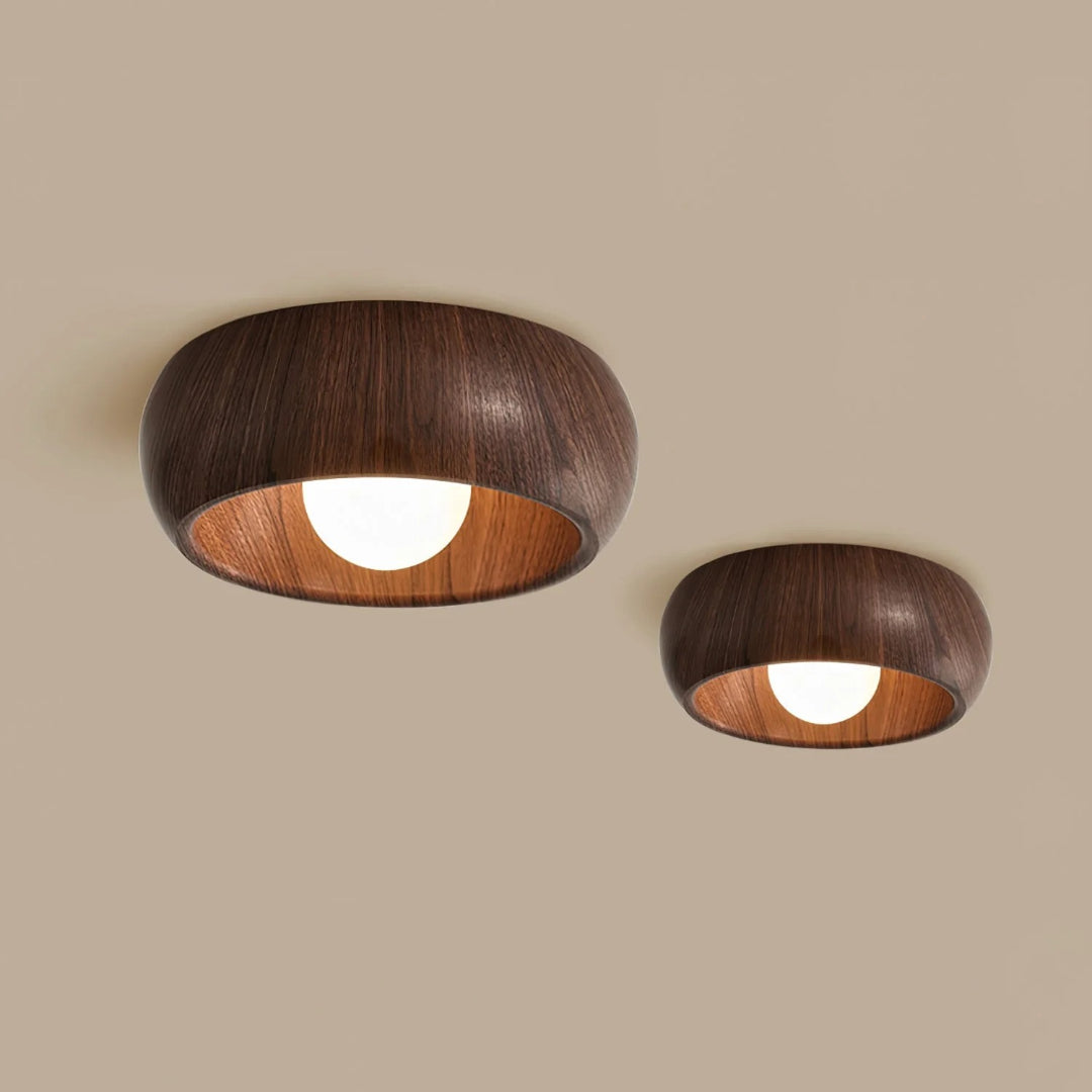 Organiczna drewniana lampa sufitowa – widok produktu 7 | Nuvira Home