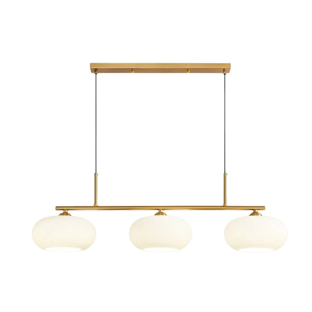 Owalna potrójna lampa wisząca ze szkła – widok produktu 2 | Nuvira Home