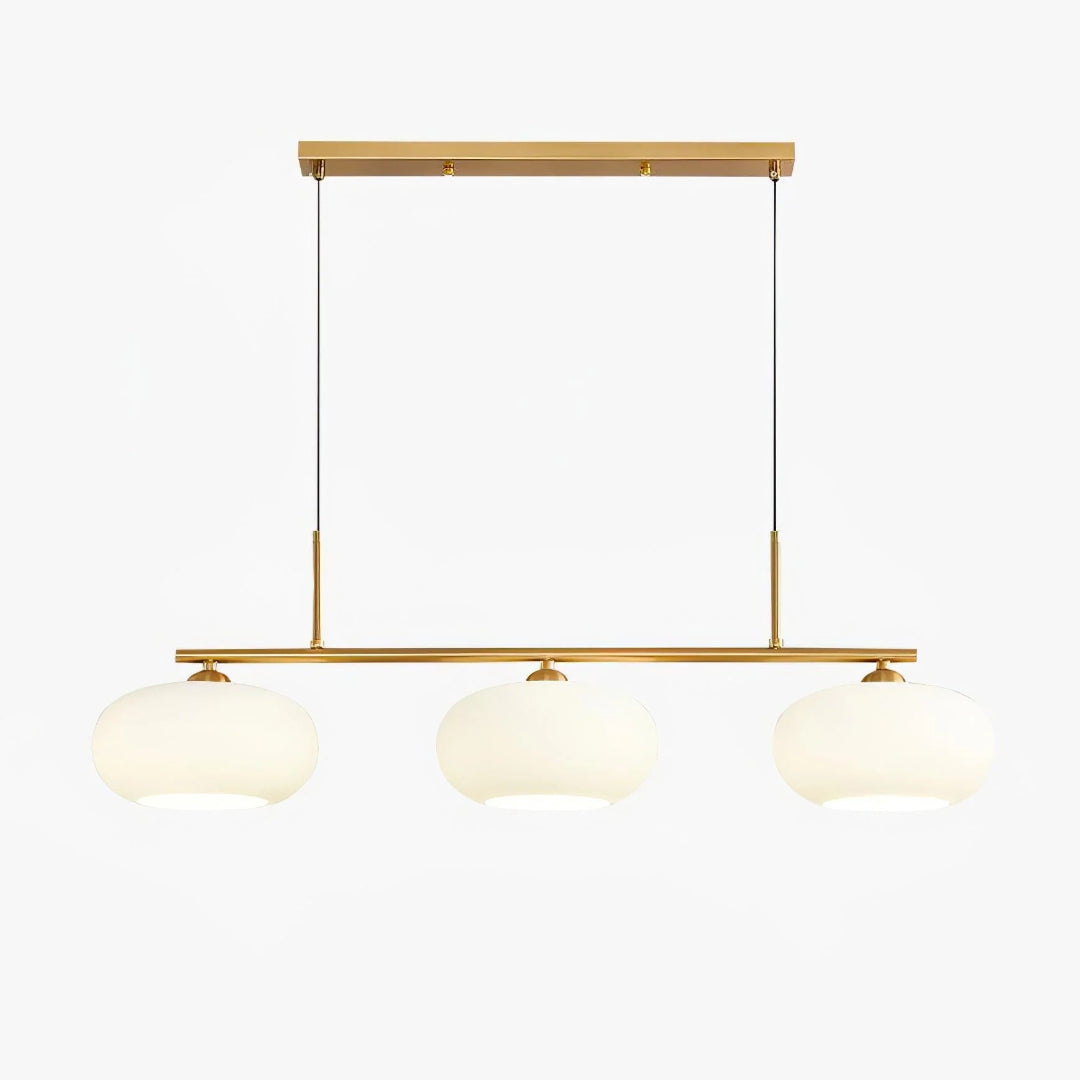 Owalna potrójna lampa wisząca ze szkła – widok produktu 3 | Nuvira Home